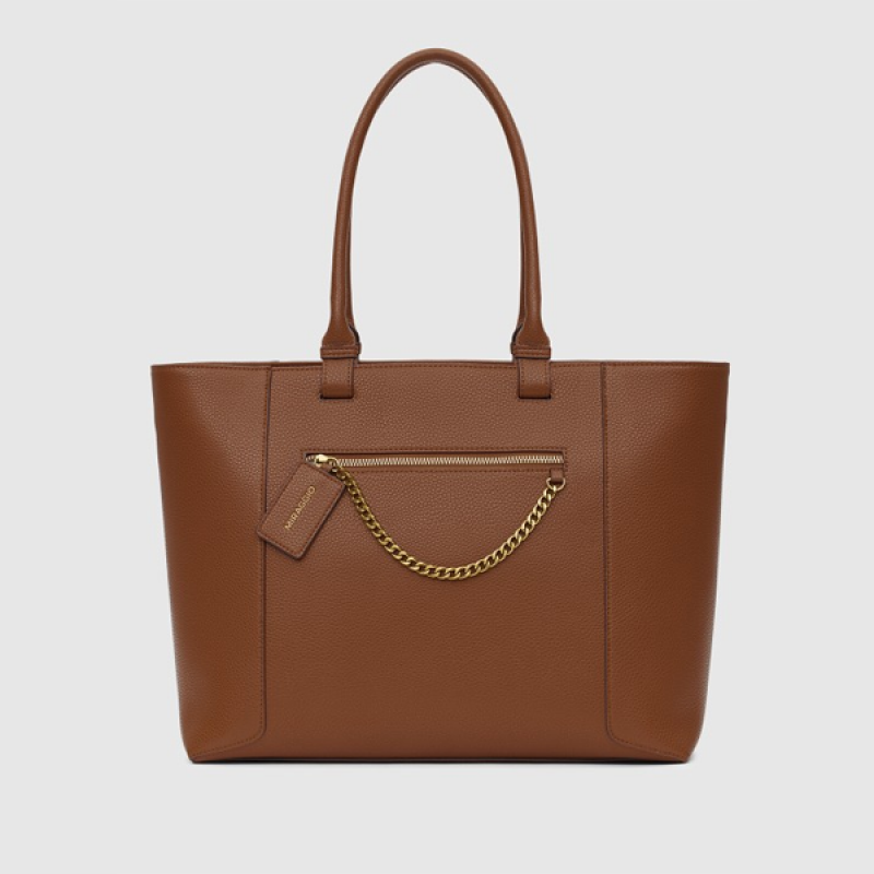 Kris Brown Structured Shoulder Tote Bag