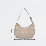Geometric PU Structured Hobo Bag
